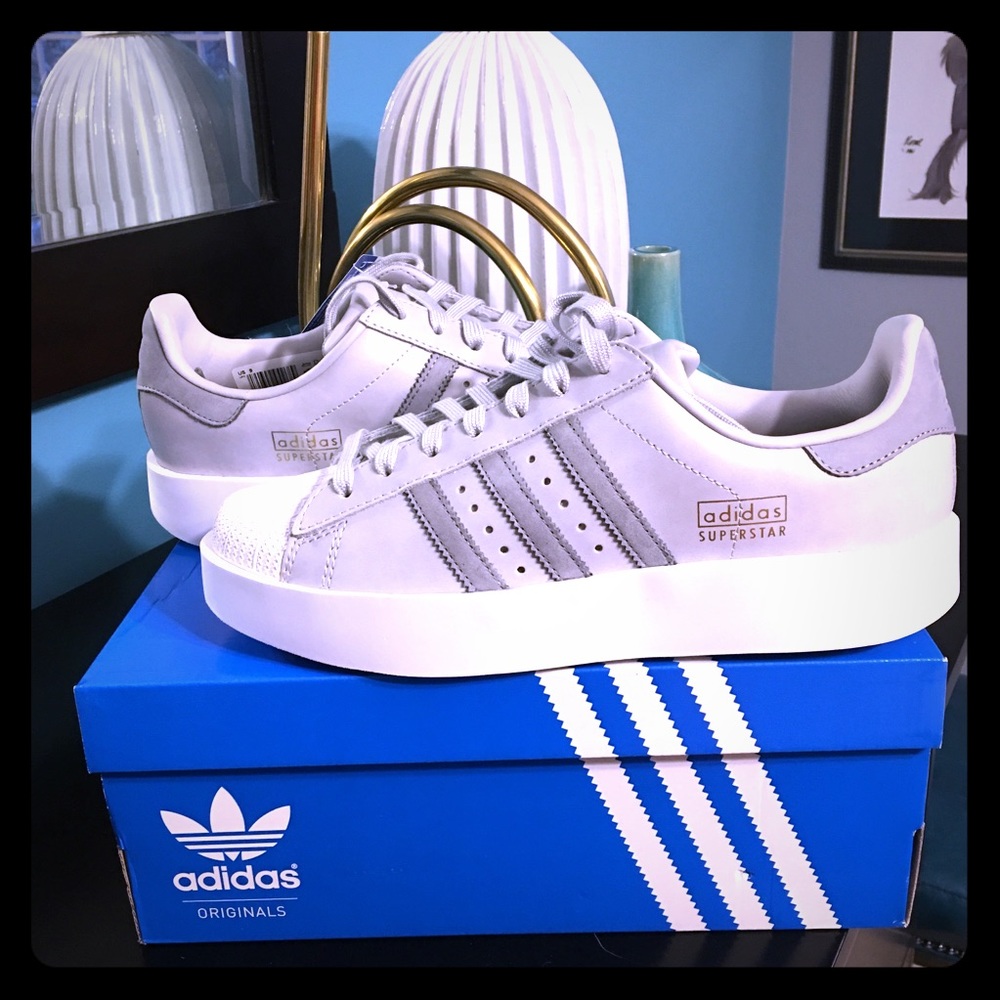 🛍BNIB🛍Adidas BOLD Superstars// 9 1/2// GREY